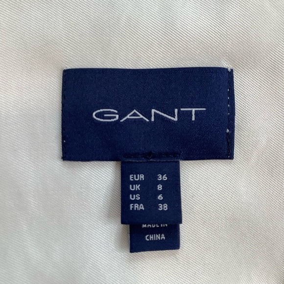 GANT Eggshell Relaxed Flap Pocket Dagger Collar Shirt Size 6 - Picture 11 of 15